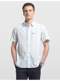 Arrow Sports - Mens Vertical Striped Regular Fit Blue Casual Shirt