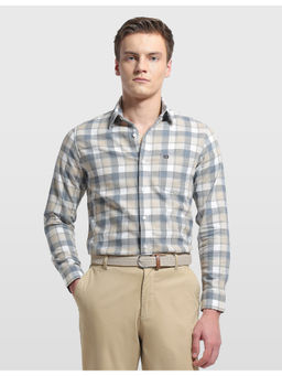 Arrow Sports - Mens Tartan Checked Chelsea Slim Fit Casual Shirt