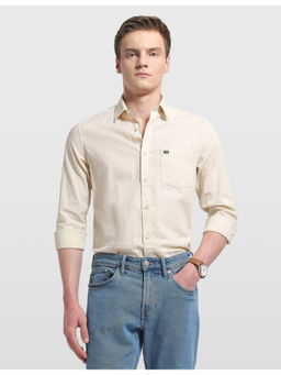 Arrow Sports - Mens Chelsea Slim Fit Solid Sage And Sun Casual Shirt