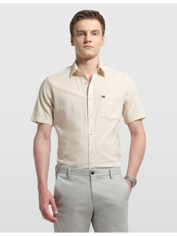 Arrow Sports - Mens Regular Fit Solid Sage And Sun Casual Shirt