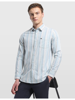 Arrow Sports - Mens Vertical Striped Chelsea Slim Fit Casual Shirt