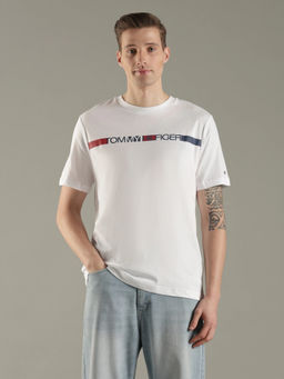 Tommy Hilfiger - Logo Regular Fit Cotton White T-Shirt