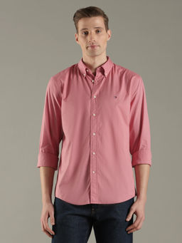 Tommy Hilfiger - Solid Regular Fit Cotton Casual Shirt