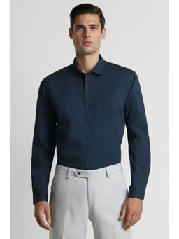 Peter England - Men Navy Super Slim Fit Formal Shirt