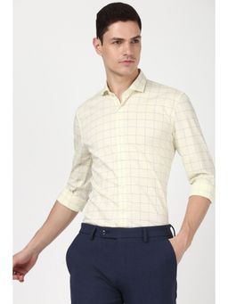 Peter England - Men Yellow Super Slim Fit Formal Shirt