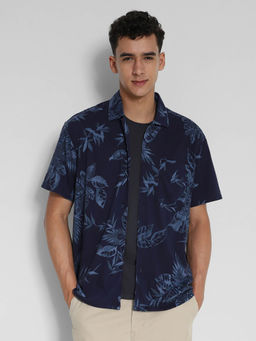 American Eagle - Men Navy Printed Poolside Shirt