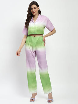 Madame - Ombre Effect Green and Lavender Co-ord (Set of 2)