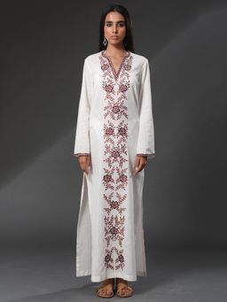 Zeefaa - Pearl White Cancun Kaftan
