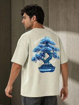 Nobero - Green Graphic Oversized Fit T-Shirt