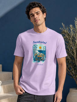 Nobero - Purple Graphic Regular Fit T-Shirt