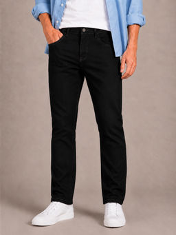 Perch - Black Solid Slim Fit Jeans