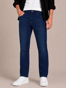 Perch - Blue Solid Slim Fit Jeans