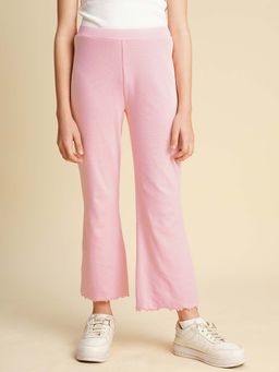 VERO MODA - Girls Solid Slim Fit Pink Pant
