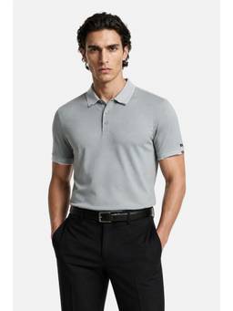 Snitch - Light Grey Solid Half Sleeves Regular Polo T-shirt for Men