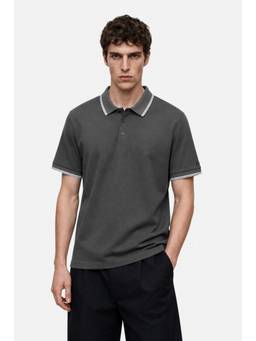Snitch - Dark Grey Solid Half Sleeves Regular Polo T-shirt for Men