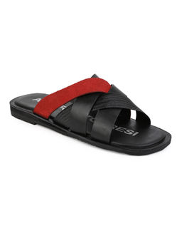 Alberto Torresi - Men 270 Trendy Non Stitched Strap Leather Slippers