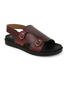 Alberto Torresi - Men Bordo Genuine Leather Slingback Sandals