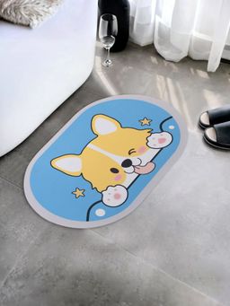 UMAI - Blue Diatom Mud Oval Bathroom Non Slip Mat