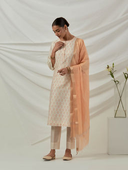 SMRITI GUPTA - Printed Off White Kurta