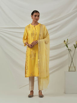 SMRITI GUPTA - Printed Yellow Kurta