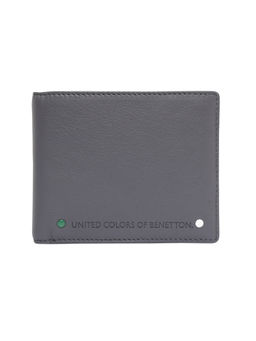 United Colors of Benetton - Men Tereza Leather Passcase Wallet - Grey