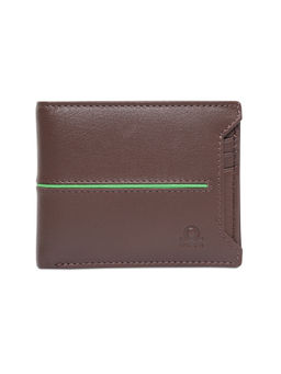 United Colors of Benetton - Men Eliska Leather Slimfold Wallet - Brown
