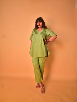 WHY SO BLUE - Panna Solid Co-Ord (Set of 2)