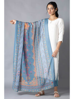 W - Teal Floral Dupatta