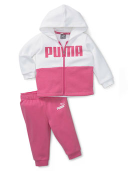 Puma - Minicats Colorblock Jogger & Hoodie Unisex Kids Pink Set (Set of 2)