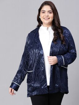 Oxolloxo - Bright Women's Blue Polyester Single-Breasted Blazer