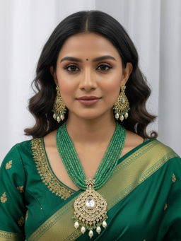 Treemoda - White Brass Stones Jewellery Set