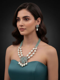 Treemoda - Blue Brass Stones Jewellery Set