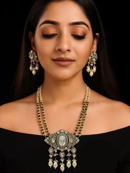 Treemoda - White Brass Stones Jewellery Set