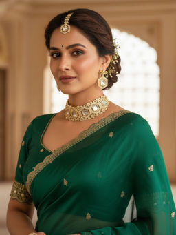 Treemoda - White Brass Stones Jewellery Set