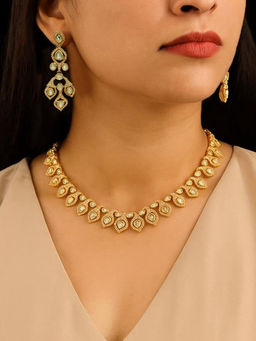 Treemoda - White Brass Stones Jewellery Set