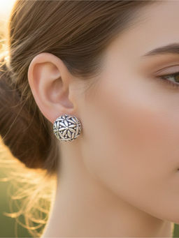 925 SILLER - Silver Sterling Silver Statement Studs Earring