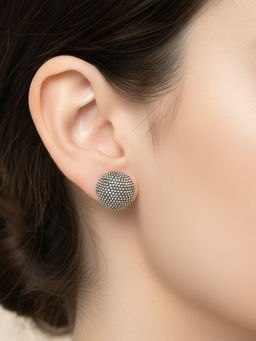 925 SILLER - Silver Sterling Silver Statement Studs Earring