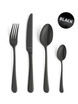 Amefa - Austin Stainless Steel Cutlery for thinKitchen, Set of 24, Black