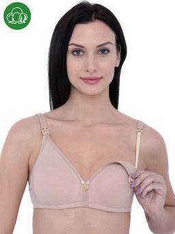 Inner Sense - Organic Antimicrobial Feeding Women's Nursing Bra - Nude