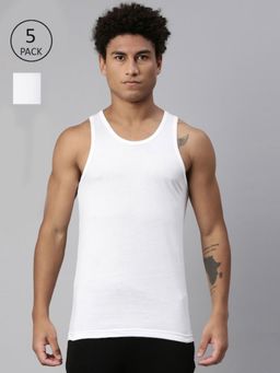 Levi's - 012 Classic Vest with Branding Comfort & Smartskin Technology - White (Pack of 5)