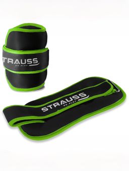 Strauss - Round Shape Ankle Weight 1.5 Kg Each (Pack of 2) (Green)