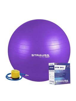 Strauss - Rubber Anti-Burst Gym Ball Round Shape 65 Cm (Light Purple)
