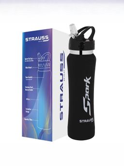 Strauss - Spark Stainless-Steel Bottle Rubber Finish 750 Ml (Black)