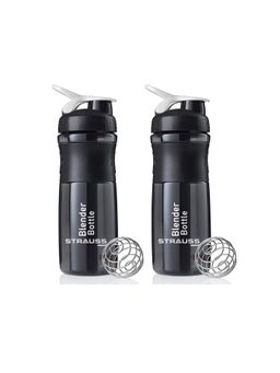 Strauss - Blender Shaker Bottle 760Ml (Black) Pack Of 2