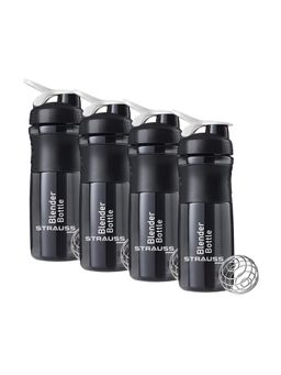 Strauss - Blender Shaker Bottle 760Ml (Black) Pack Of 4
