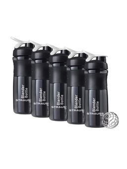 Strauss - Blender Shaker Bottle 760Ml (Black) Pack Of 5