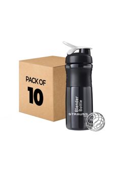 Strauss - Blender Shaker Bottle 760Ml (Black) Pack Of 10