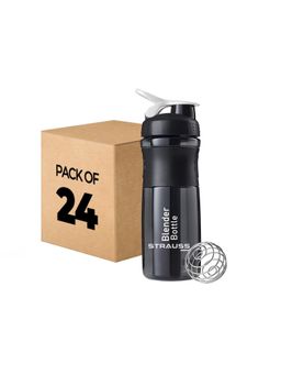 Strauss - Blender Shaker Bottle 760Ml (Black) Pack Of 24