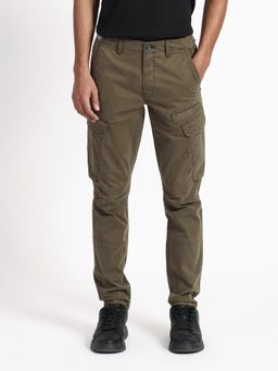 Rare Rabbit - Cidar Primary Olive Casual Trousers