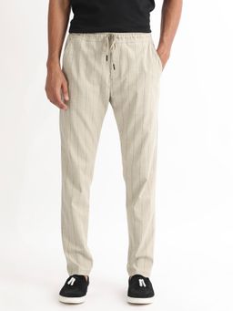 Rare Rabbit - Pixie Light Beige Casual Trousers